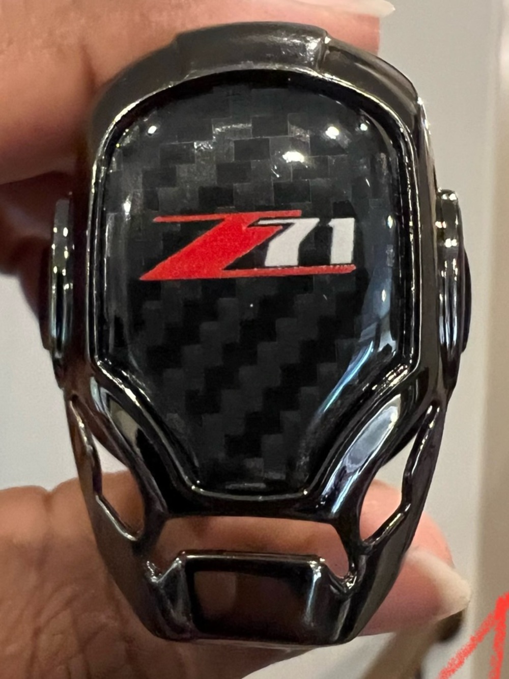 CHEVY Z71 Black Car Auto Start Stop Push Button Engine Ignition Ring Cap Cover